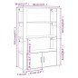 vidaXL Sideboard Braun Eichen-Optik 80x30x119,5 cm Holzwerkstoff vidaXL Sideboard Braun Eichen-Optik 80x30x119,5 cm Holzwerkstoff
