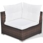 vidaXL 6-tlg. Garten-Lounge-Set mit Kissen Poly Rattan Braun vidaXL 6-tlg. Garten-Lounge-Set mit Kissen Poly Rattan Braun