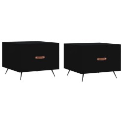 vidaXL Couchtische 2 Stk. Schwarz 50x50x40 cm Holzwerkstoff