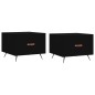 vidaXL Couchtische 2 Stk. Schwarz 50x50x40 cm Holzwerkstoff vidaXL Couchtische 2 Stk. Schwarz 50x50x40 cm Holzwerkstoff