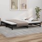 vidaXL Tagesbett Ausziehbar Schwarz 2x(80x200) cm Massivholz Kiefer vidaXL Tagesbett Ausziehbar Schwarz 2x(80x200) cm Massivholz Kiefer