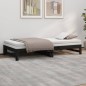 vidaXL Tagesbett Ausziehbar Schwarz 2x(80x200) cm Massivholz Kiefer vidaXL Tagesbett Ausziehbar Schwarz 2x(80x200) cm Massivholz Kiefer