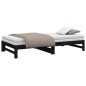 vidaXL Tagesbett Ausziehbar Schwarz 2x(80x200) cm Massivholz Kiefer vidaXL Tagesbett Ausziehbar Schwarz 2x(80x200) cm Massivholz Kiefer