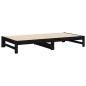 vidaXL Tagesbett Ausziehbar Schwarz 2x(80x200) cm Massivholz Kiefer vidaXL Tagesbett Ausziehbar Schwarz 2x(80x200) cm Massivholz Kiefer