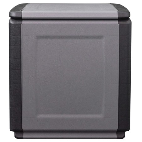vidaXL Garten-Aufbewahrungsbox 54x53x57 cm 130 L Dunkelgrau Schwarz
