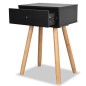 vidaXL Nachttisch 2 Stk. Kiefernholz Massiv 40 x 30 x 61 cm Schwarz vidaXL Nachttisch 2 Stk. Kiefernholz Massiv 40 x 30 x 61 cm Schwarz