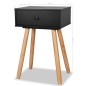 vidaXL Nachttisch 2 Stk. Kiefernholz Massiv 40 x 30 x 61 cm Schwarz vidaXL Nachttisch 2 Stk. Kiefernholz Massiv 40 x 30 x 61 cm Schwarz