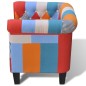 vidaXL Sessel mit Patchwork-Design Stoff vidaXL Sessel mit Patchwork-Design Stoff