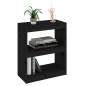 vidaXL Bücherregal/Raumteiler Schwarz 60x30x71,5 cm Massivholz Kiefer vidaXL Bücherregal/Raumteiler Schwarz 60x30x71,5 cm Massivholz Kiefer