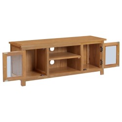 vidaXL TV-Schrank 110x35x44 cm Massivholz Eiche