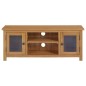 vidaXL TV-Schrank 110x35x44 cm Massivholz Eiche vidaXL TV-Schrank 110x35x44 cm Massivholz Eiche