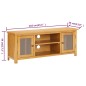 vidaXL TV-Schrank 110x35x44 cm Massivholz Eiche vidaXL TV-Schrank 110x35x44 cm Massivholz Eiche
