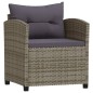 vidaXL 7-tlg. Garten-Lounge-Set mit Kissen Poly Rattan Grau vidaXL 7-tlg. Garten-Lounge-Set mit Kissen Poly Rattan Grau