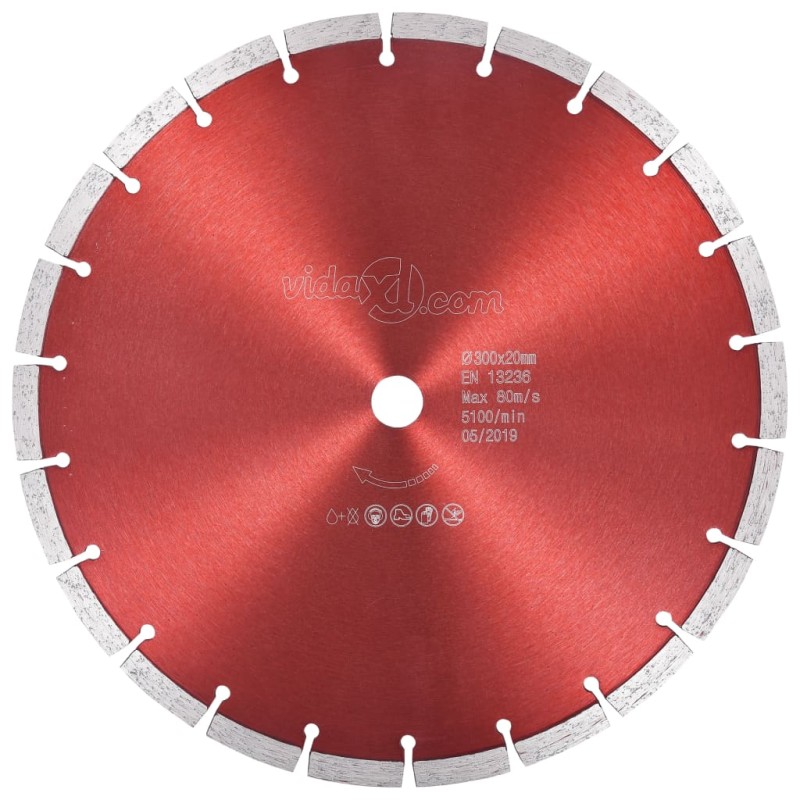 vidaXL Diamant-Trennscheibe Stahl 300 mm vidaXL Diamant-Trennscheibe Stahl 300 mm