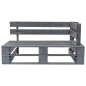 vidaXL Outdoor-Sofa Paletten mit Kissen in Grau Kiefernholz vidaXL Outdoor-Sofa Paletten mit Kissen in Grau Kiefernholz