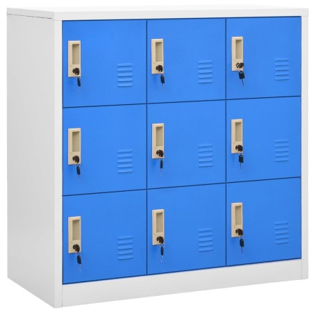 vidaXL Schließfachschrank Hellgrau und Blau 90x45x92,5 cm Stahl