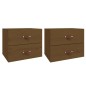 vidaXL Wand-Nachttische 2 Stk. Honigbraun 50x36x40 cm vidaXL Wand-Nachttische 2 Stk. Honigbraun 50x36x40 cm