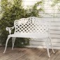 vidaXL Gartenbank 108 cm Aluminiumguss Weiß vidaXL Gartenbank 108 cm Aluminiumguss Weiß