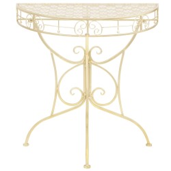 vidaXL Beistelltisch Vintage-Stil Halbrund Metall 72 x 36 x 74 cm Gold