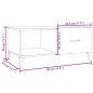 vidaXL Couchtisch Schwarz 90x50x40 cm Holzwerkstoff vidaXL Couchtisch Schwarz 90x50x40 cm Holzwerkstoff