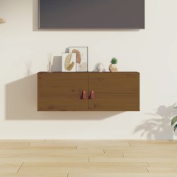 vidaXL Wandschrank Honigbraun 80x30x30 cm Massivholz Kiefer