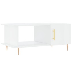 vidaXL Couchtisch Hochglanz-Weiß 90x50x40 cm Holzwerkstoff