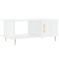vidaXL Couchtisch Hochglanz-Weiß 90x50x40 cm Holzwerkstoff vidaXL Couchtisch Hochglanz-Weiß 90x50x40 cm Holzwerkstoff