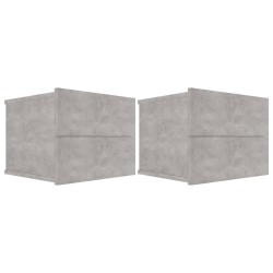 vidaXL Nachttische 2 Stk. Betongrau 40x30x30 cm Holzwerkstoff