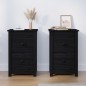 vidaXL Nachttische 2 Stk. Schwarz 40x35x61,5 cm Massivholz Kiefer vidaXL Nachttische 2 Stk. Schwarz 40x35x61,5 cm Massivholz Kiefer