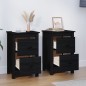 vidaXL Nachttische 2 Stk. Schwarz 40x35x61,5 cm Massivholz Kiefer vidaXL Nachttische 2 Stk. Schwarz 40x35x61,5 cm Massivholz Kiefer