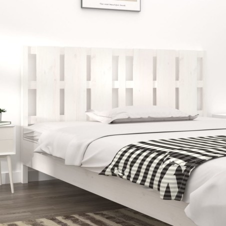 vidaXL Bett-Kopfteil Weiß 185,5x4x100 cm Massivholz Kiefer