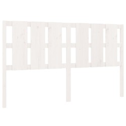 vidaXL Bett-Kopfteil Weiß 185,5x4x100 cm Massivholz Kiefer