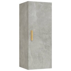 vidaXL Wandschrank Betongrau 34,5x34x90 cm Holzwerkstoff