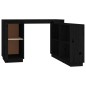 vidaXL Schreibtisch Schwarz 110x50x75 cm Massivholz Kiefer vidaXL Schreibtisch Schwarz 110x50x75 cm Massivholz Kiefer