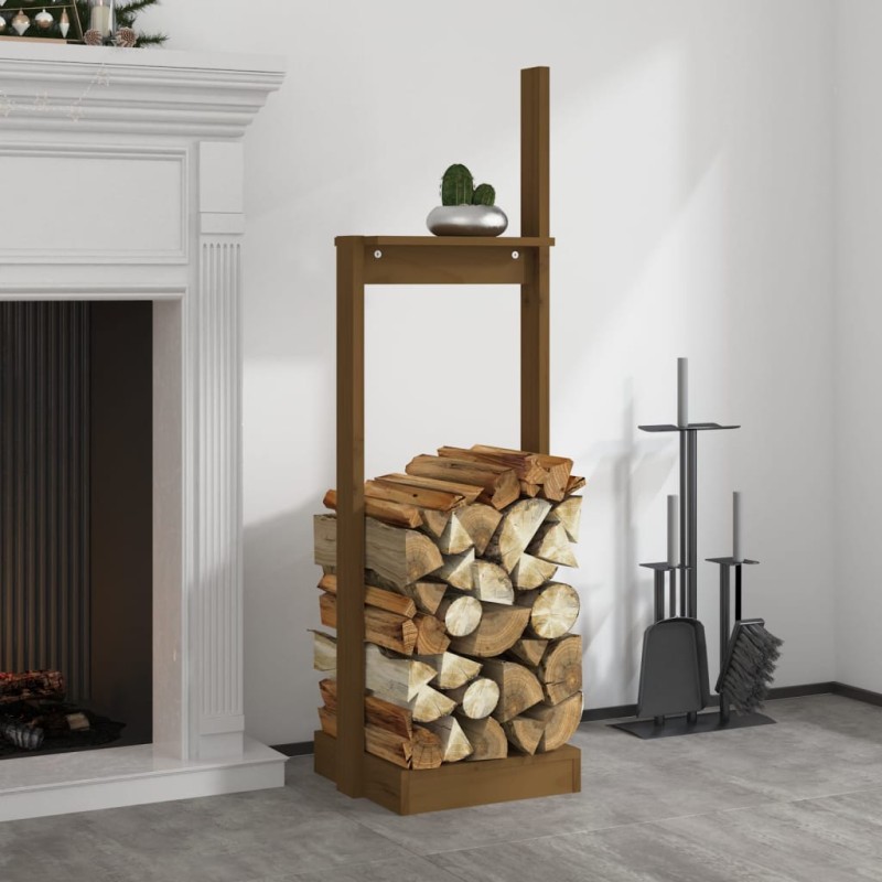 vidaXL Kaminholzhalter Honigbraun 33,5x30x110 cm Massivholz Kiefer vidaXL Kaminholzhalter Honigbraun 33,5x30x110 cm Massivholz Kiefer