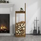 vidaXL Kaminholzhalter Honigbraun 33,5x30x110 cm Massivholz Kiefer vidaXL Kaminholzhalter Honigbraun 33,5x30x110 cm Massivholz Kiefer