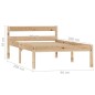 vidaXL Massivholzbett Kiefer 90x200 cm vidaXL Massivholzbett Kiefer 90x200 cm
