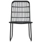 vidaXL Gartenstühle 2 Stk. Poly Rattan Schwarz vidaXL Gartenstühle 2 Stk. Poly Rattan Schwarz