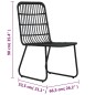 vidaXL Gartenstühle 2 Stk. Poly Rattan Schwarz vidaXL Gartenstühle 2 Stk. Poly Rattan Schwarz