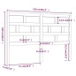 vidaXL Kopfteil Weiß 156x4x100 cm Massivholz Kiefer