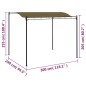 vidaXL Pavillon 3x2,4 m Taupe 180 g/m² vidaXL Pavillon 3x2,4 m Taupe 180 g/m²