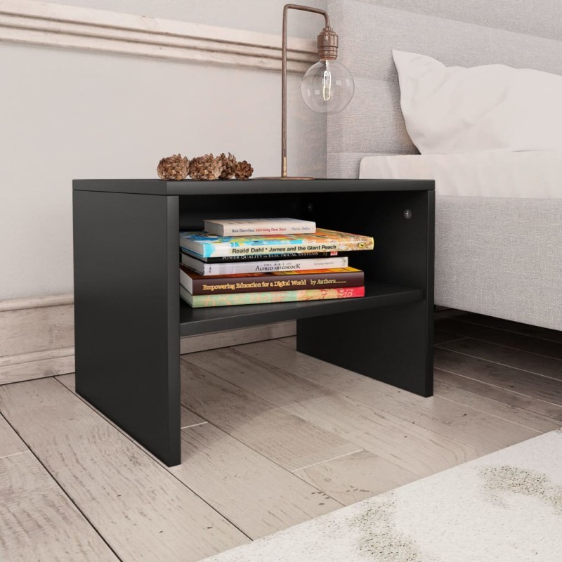 vidaXL Nachttisch Schwarz 40x30x30 cm Holzwerkstoff vidaXL Nachttisch Schwarz 40x30x30 cm Holzwerkstoff