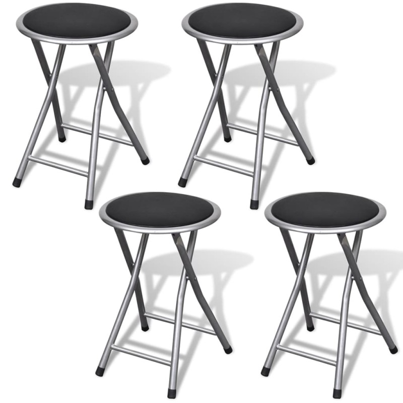 vidaXL Klappbare Barhocker 4 Stk. Kunstleder vidaXL Klappbare Barhocker 4 Stk. Kunstleder