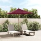 vidaXL Sonnenschirm mit Holzmast Bordeauxrot 198x198x231 cm vidaXL Sonnenschirm mit Holzmast Bordeauxrot 198x198x231 cm
