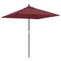 vidaXL Sonnenschirm mit Holzmast Bordeauxrot 198x198x231 cm vidaXL Sonnenschirm mit Holzmast Bordeauxrot 198x198x231 cm