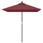 vidaXL Sonnenschirm mit Holzmast Bordeauxrot 198x198x231 cm vidaXL Sonnenschirm mit Holzmast Bordeauxrot 198x198x231 cm