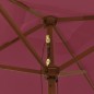 vidaXL Sonnenschirm mit Holzmast Bordeauxrot 198x198x231 cm vidaXL Sonnenschirm mit Holzmast Bordeauxrot 198x198x231 cm