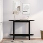 vidaXL Konsolentisch Schwarz 110x40x80 cm Massivholz Kiefer vidaXL Konsolentisch Schwarz 110x40x80 cm Massivholz Kiefer