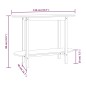 vidaXL Konsolentisch Schwarz 110x40x80 cm Massivholz Kiefer vidaXL Konsolentisch Schwarz 110x40x80 cm Massivholz Kiefer