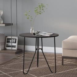 vidaXL Beistelltisch Schwarz 48 cm MDF und Eisen